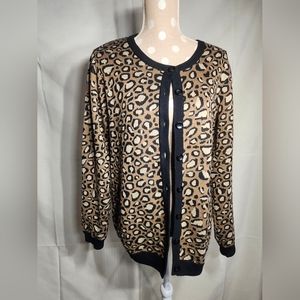 Cheetah print cardigan